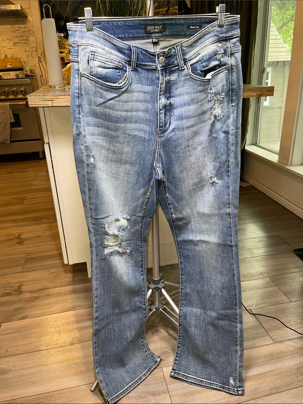Judy Blue Boot Cut Distressed 18W Stretch Jeans